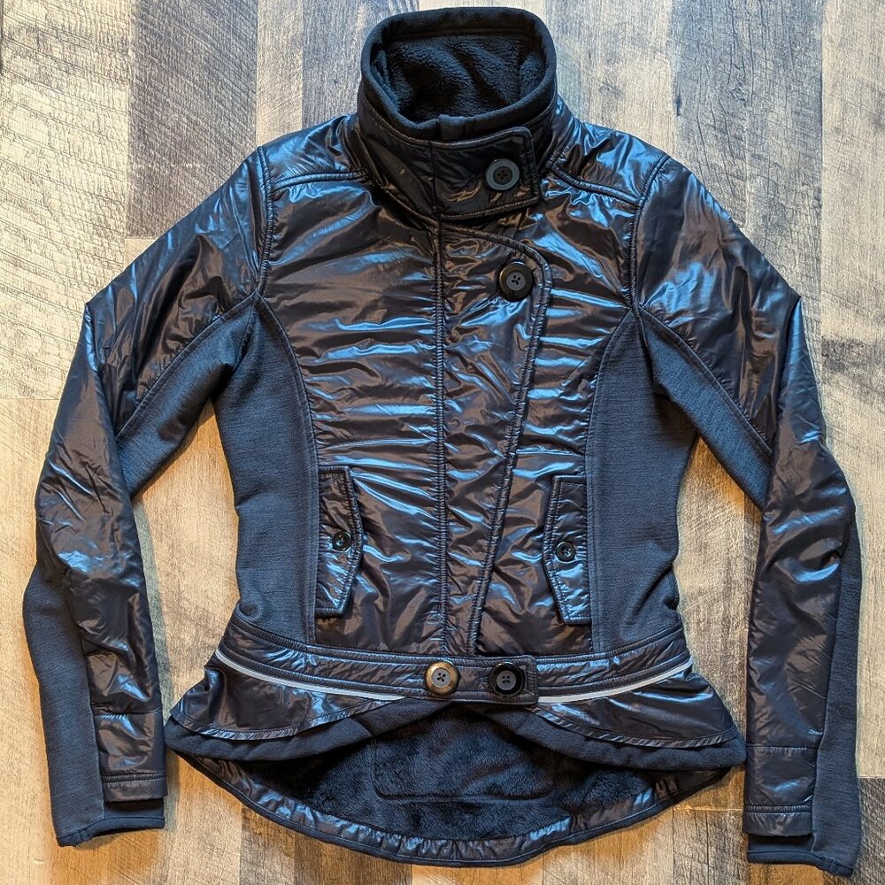 Lululemon Pedal Power Jacket Black Fleece Interior - Picture 2 of 8